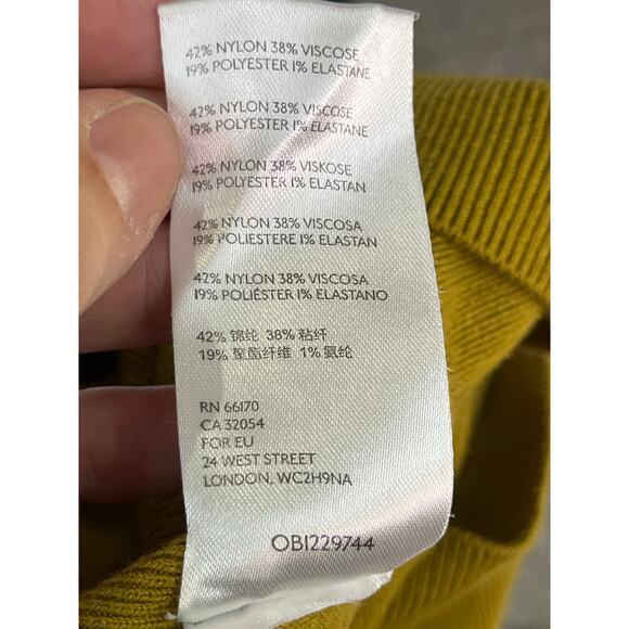 Saturday Sunday by Anthropologie Mustard Tunic Sweater Mini Dress Size Women's S - Picture 10 of 11